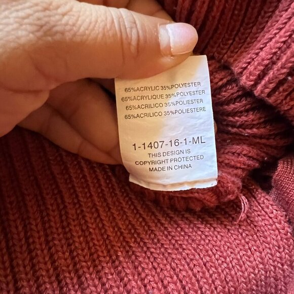 Goldie Women’s Pullover Crew Neck Sweater Ties On Each Side Women’s M/L Oversize - Picture 9 of 13